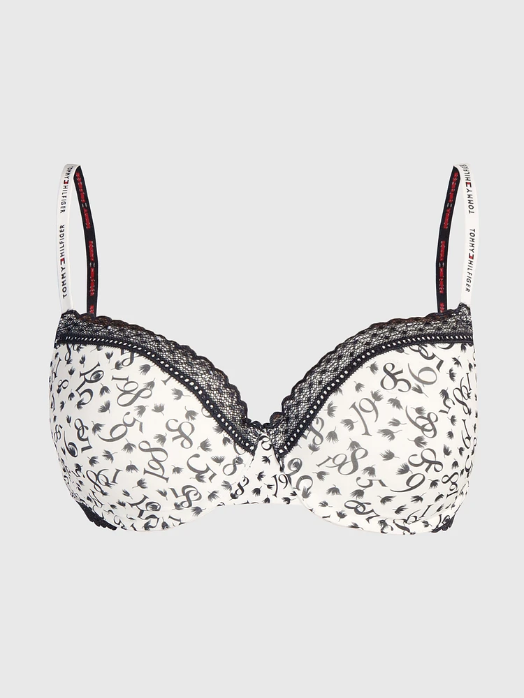 Brassiere Demi con números de mujer Tommy Hilfiger