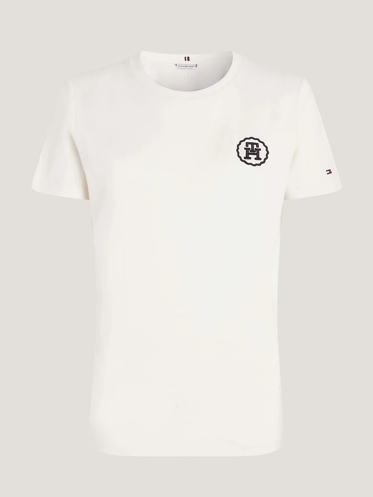 Playera Modern con monograma TH estilo sello de mujer Tommy Hilfiger