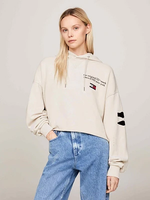 Sudadera Tommy Jeans collection cropped dual gender con capucha