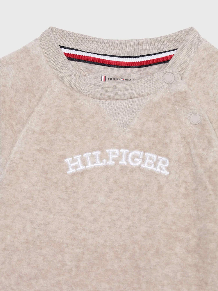 Mameluco con pespuntes a tono de bebé Tommy Hilfiger