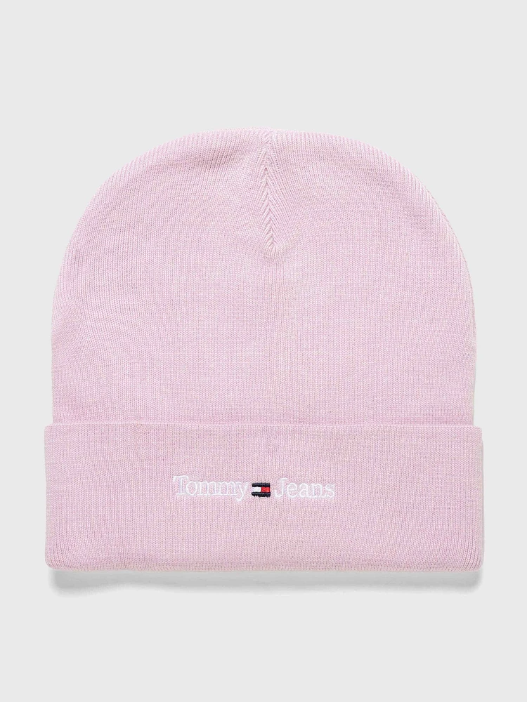 Gorro de punto elástico con logo de mujer Tommy Hilfiger