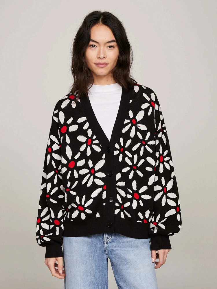 Suéter oversize con estampado de flores mujer Tommy Jeans