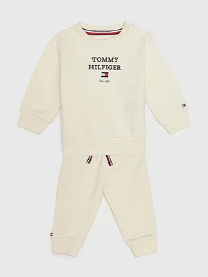 Conjunto de sudadera y joggers con logo bebé Tommy Hilfiger