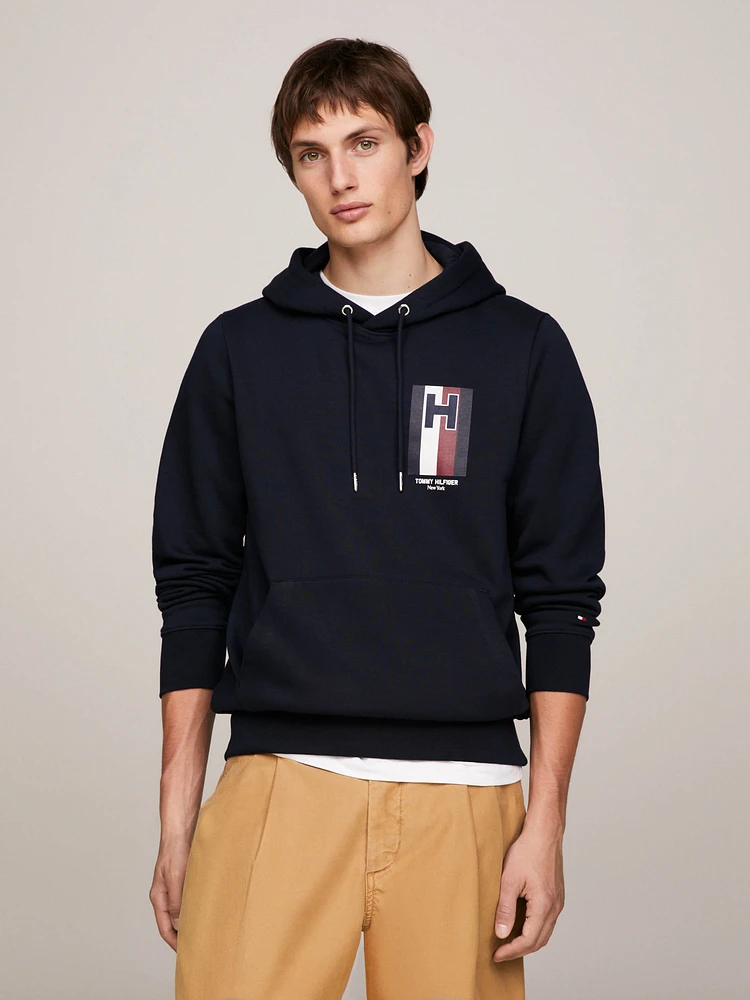 Sudadera de felpa flexible con capucha y logo hombre Tommy Hilfiger