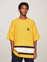 Playera oversize de punto con escudo hombre Tommy Hilfiger