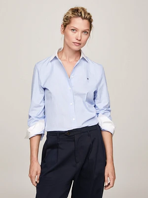 Camisa con cuello a contraste de mujer Tommy Hilfiger