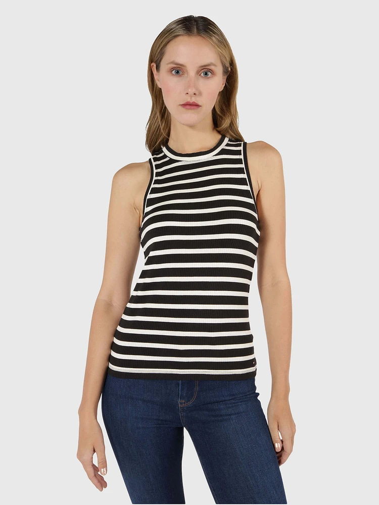 Top con franjas contrastantes de mujer Tommy Hilfiger