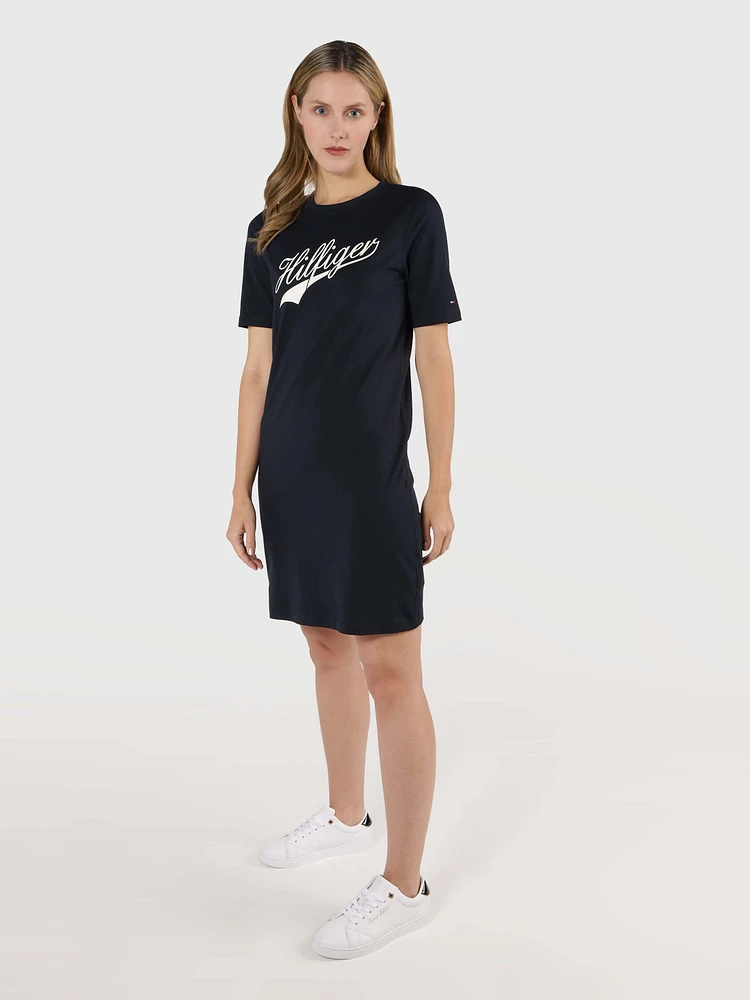 Vestido con firma estampada de mujer Tommy Hilfiger