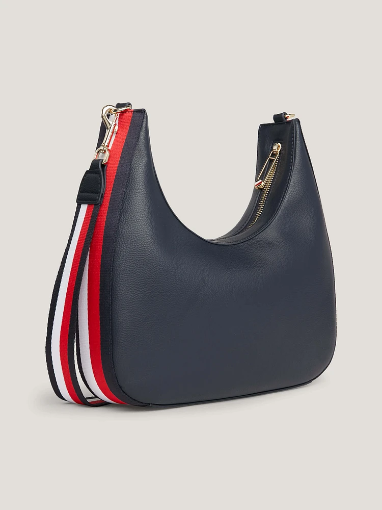 Bolso bandolera Hobo Essential con insignia de mujer Tommy Hilfiger