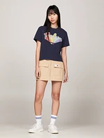 Playera holgada con logo de arcoíris mujer Tommy Jeans