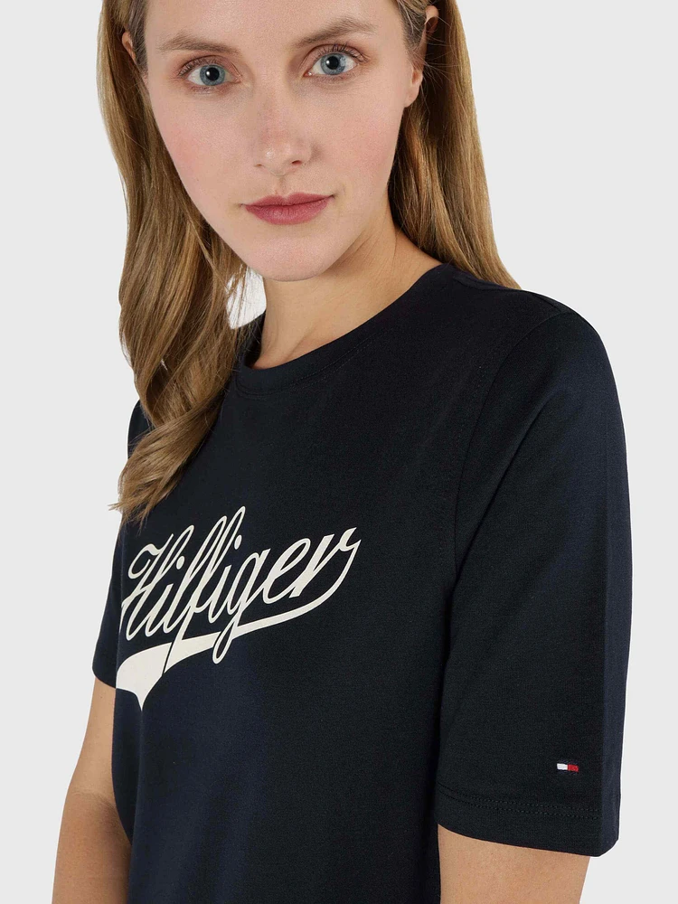 Vestido con firma estampada de mujer Tommy Hilfiger