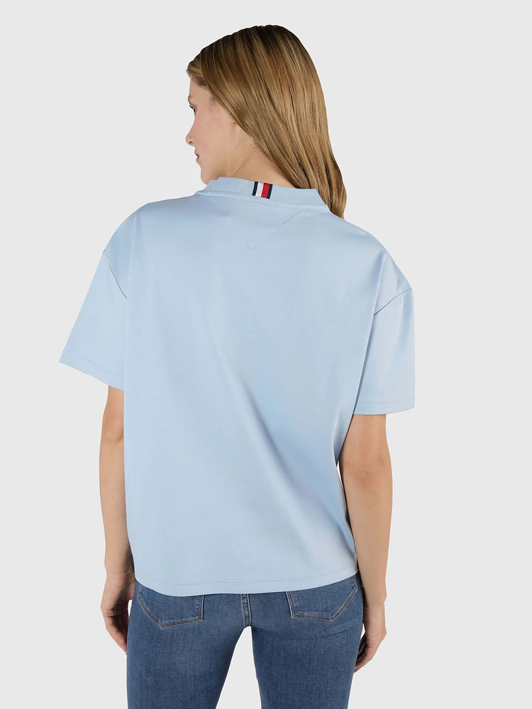 Playera con estampado aterciopelado de mujer Tommy Hilfiger