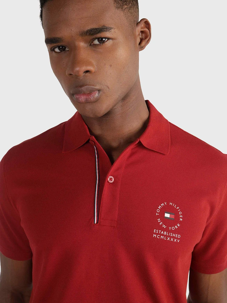 Polo con logo estampado de hombre Tommy Hilfiger