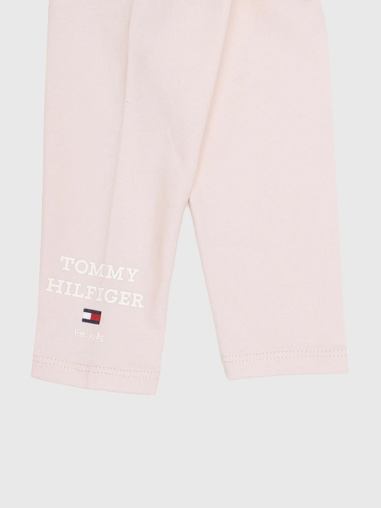 Leggings largos entallados con logo de bebé Tommy Hilfiger