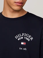 Playera de manga larga y logo universitario hombre Tommy Hilfiger