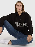 Polo con texto estampado de mujer Tommy Hilfiger