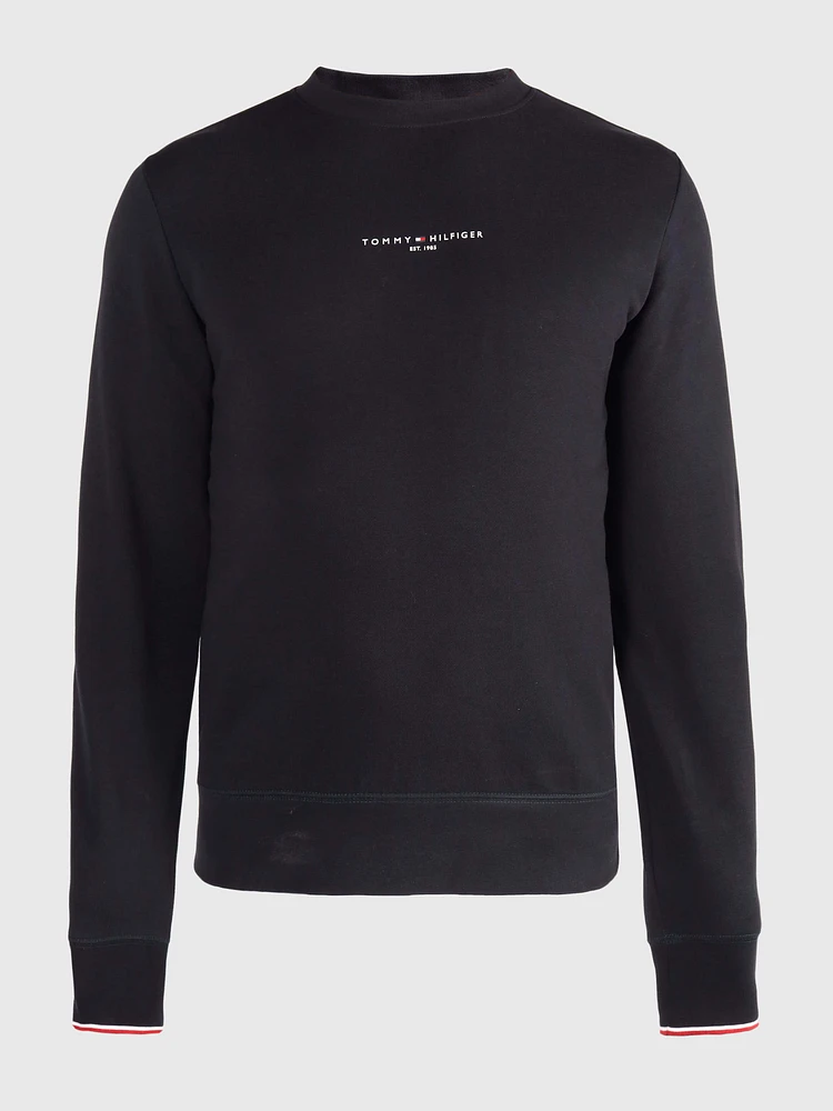 Sudadera con logo en relieve de hombre Tommy Hilfiger