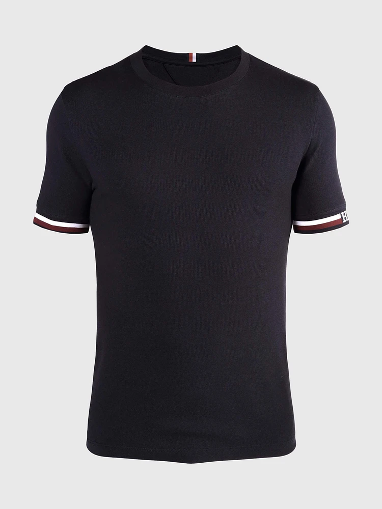 Playera con franjas en manga de hombre Tommy Hilfiger