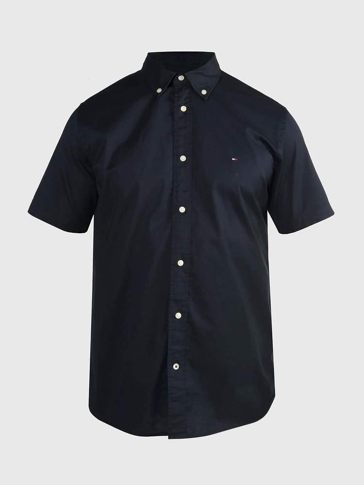 Camisa de manga corta popelina TH Flex hombre Tommy Hilfiger