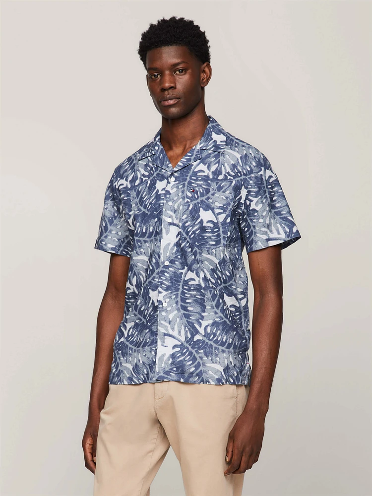 Camisa de manga corta con estampado tropical hombre Tommy Hilfiger