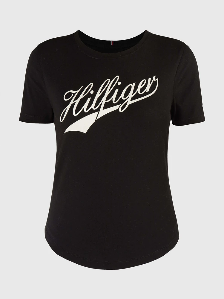 Playera con logo contrastante de mujer Tommy Hilfiger