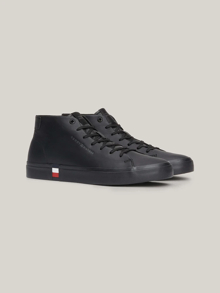 Tenis de piel con cordones y logo hombre Tommy Hilfiger