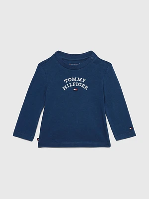 Playera con pespuntes a tono de bebé Tommy Hilfiger