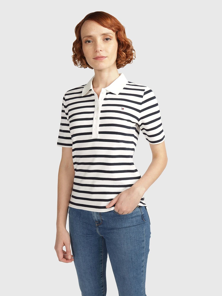 Polo 1985 de corte regular con rayas mujer Tommy Hilfiger