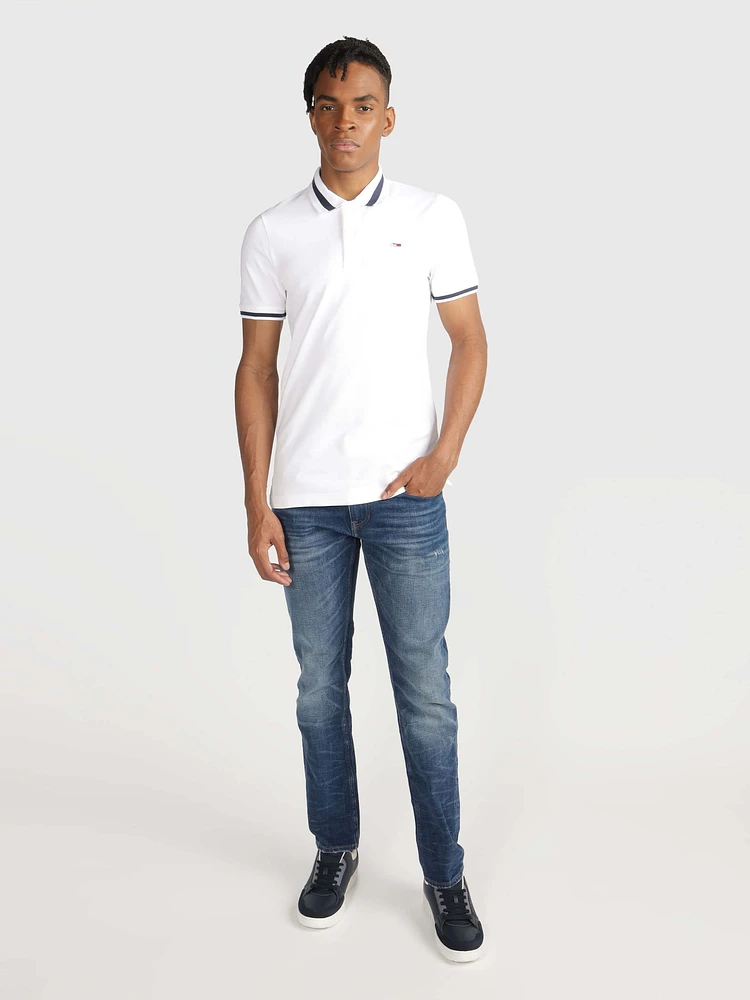 Polo elástico de corte slim hombre Tommy Jeans