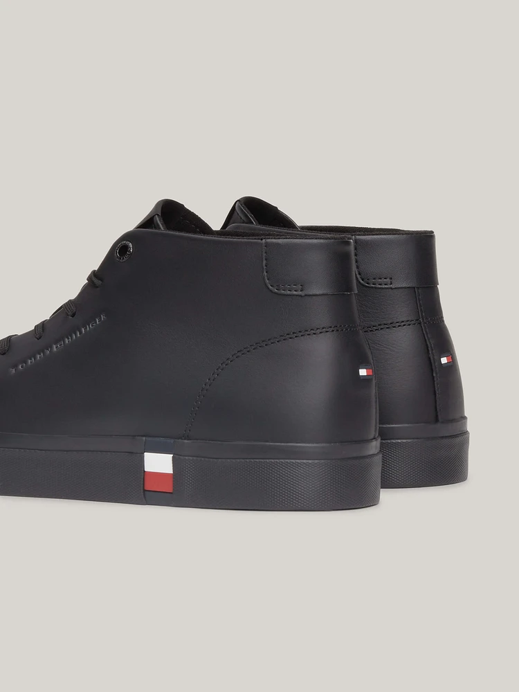 Tenis de piel con cordones y logo hombre Tommy Hilfiger