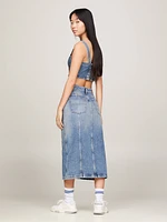 Falda de denim Claire midi talle alto mujer Tommy Jeans