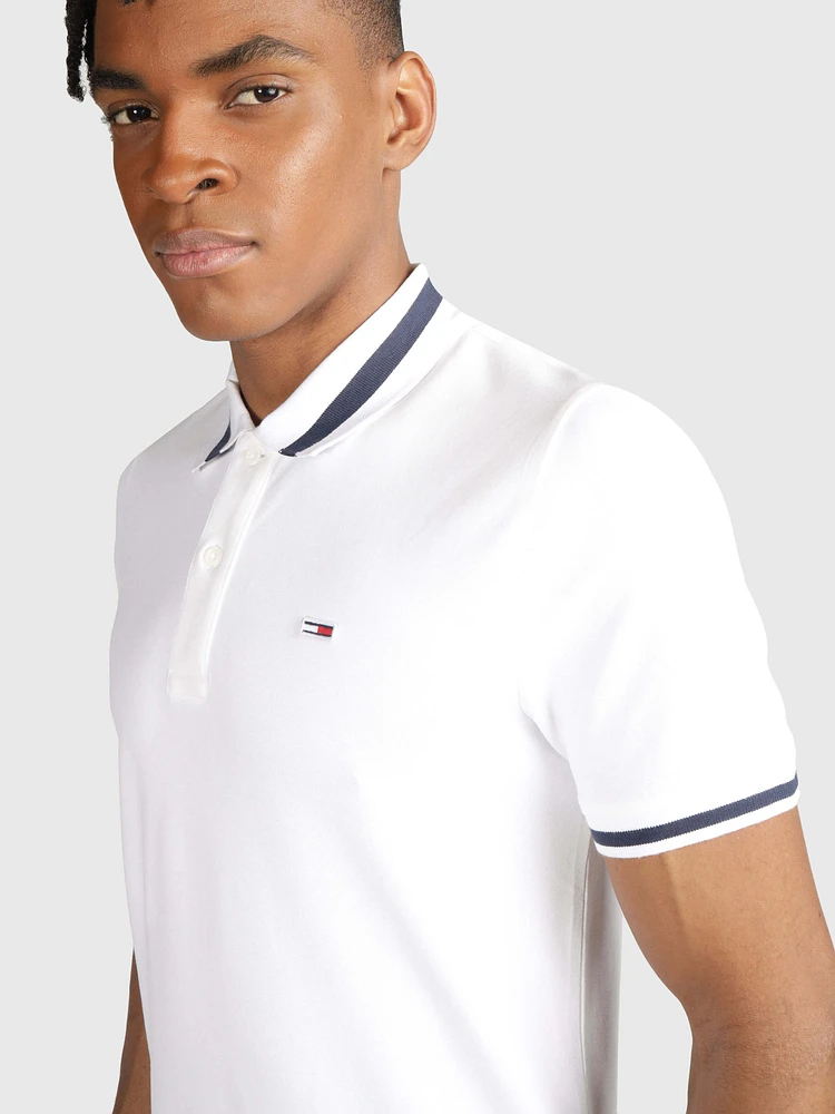 Polo elástico de corte slim hombre Tommy Jeans