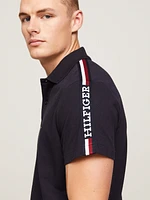 Polo Global Stripe con logo del monotipo de hombre Tommy Hilfiger