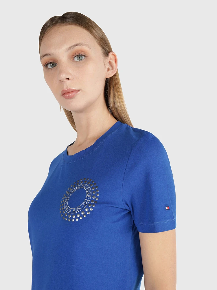 Playera con estoperoles de mujer Tommy Hilfiger