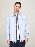 Sobrecamisa de corte amplio con rayas hombre Tommy Jeans