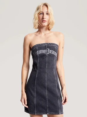 Vestido de denim sin tirantes corte slim mujer Tommy Jeans