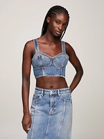 Top cropped de corte skinny mujer Tommy Jeans
