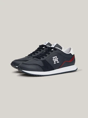 Tenis de piel dentados con monograma TH hombre Tommy Hilfiger