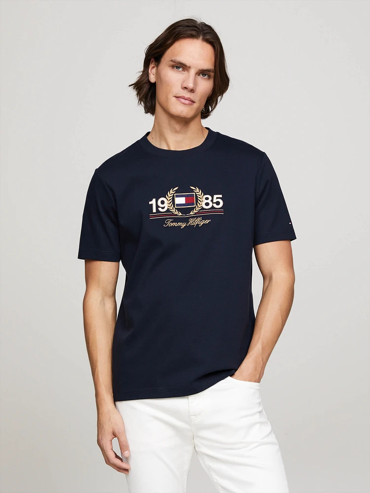 Playera de cuello redondo con logo bordado hombre Tommy Hilfiger