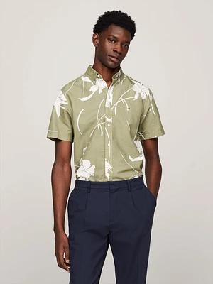 Camisa tropical de manga corta en popelín hombre Tommy Hilfiger