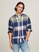 Camisa de cuadros mixtos y corte regular hombre Tommy Hilfiger