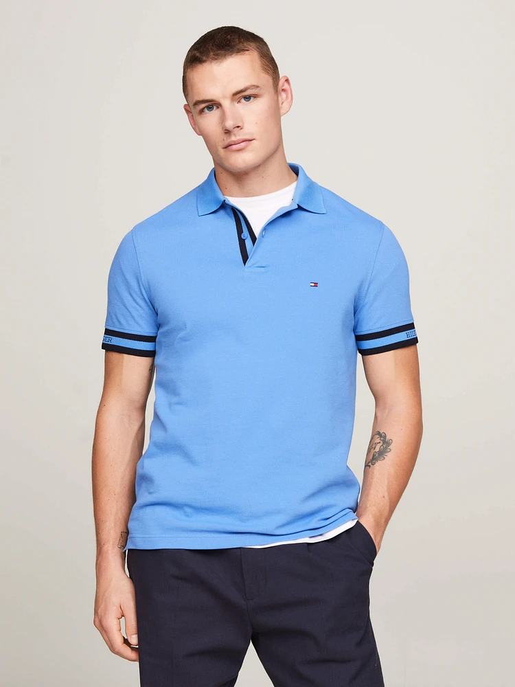 Polo slim con logos del monotipo Hilfiger de hombre Tommy