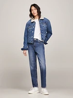 Jeans Izzie ajustados de talle alto tobilleros mujer Tommy