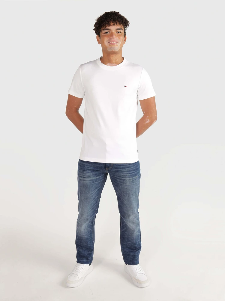 Playera con corte slim y logo de hombre Tommy Hilfiger