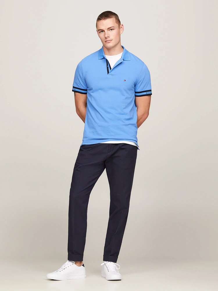 Polo slim con logos del monotipo Hilfiger de hombre Tommy