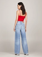 Jeans Claire de talle alto con pierna ancha mujer Tommy