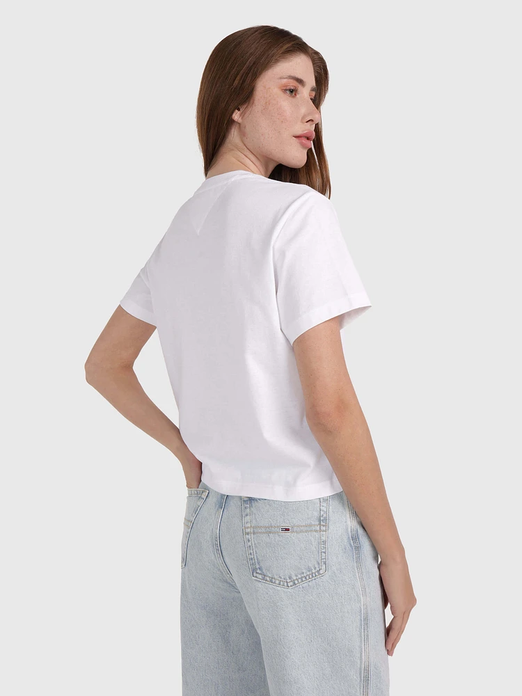 Playera holgada clásica de punto con parche mujer Tommy Jeans