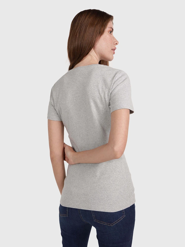 Playera cuello V de mujer Tommy Hilfiger