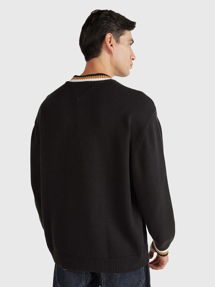 Suéter con logo contrastante de hombre Tommy Jeans