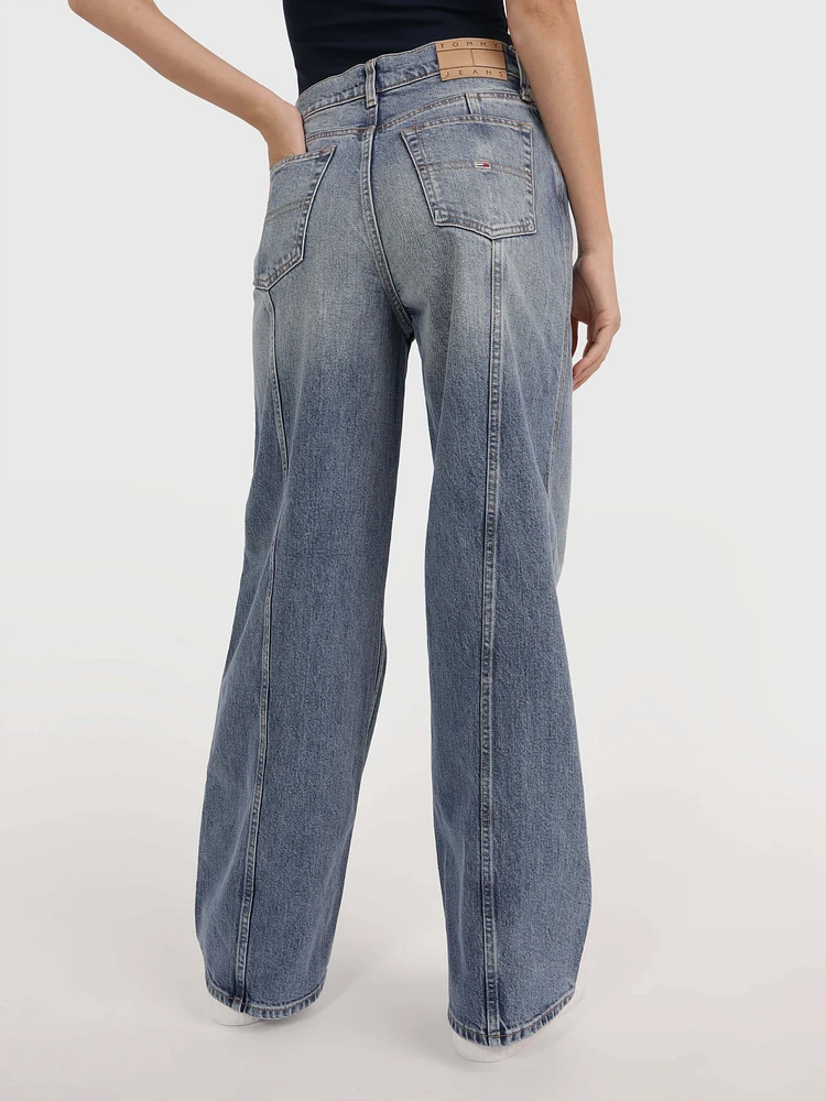 Jeans Claire con cortes en relieve de mujer Tommy